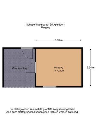 Floorplan - Schopenhauerstraat 95, 7323 LT Apeldoorn